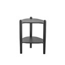 Ver imagem 3 de Mesa Lateral Orgânica 44,6cm com Prateleira e Pés em Madeira Cor:nero