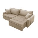 Ver imagem 4 de Sofá Cama Linho em Madeira Eucalipto 240cm Braço 20cm Arizona Meu Sofá Online