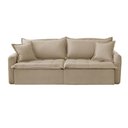 Ver imagem 6 de Sofá Cama Linho em Madeira Eucalipto 240cm Braço 20cm Arizona Meu Sofá Online
