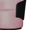 Ver imagem 3 de Poltrona Organica Beatriz Suede Rosa C/ Composê Corano Preto - Lm Decor