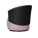 Ver imagem 4 de Poltrona Organica Beatriz Suede Rosa C/ Composê Corano Preto - Lm Decor