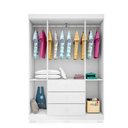Ver imagem 5 de Conjunto Infantil Guarda Roupa e Cômoda Duda 100% Mdf Branco Brilho - Sallar Home