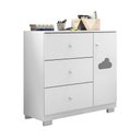 Ver imagem 2 de Conjunto Infantil Guarda Roupa e Cômoda Duda 100% Mdf Branco Brilho - Sallar Home