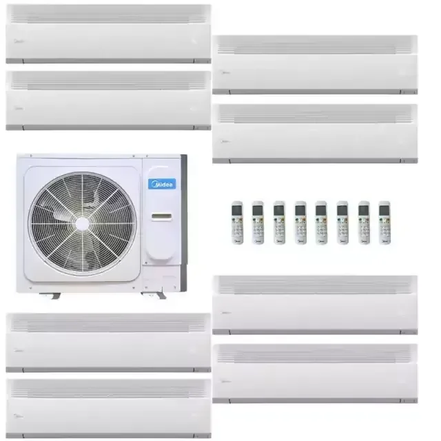 Sistema Vrf Mini V6 Dura Carrier 6hp P/ 08 Ambientes - 8 Evaporadoras Hi Wall - 2