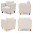 Ver imagem 6 de Kit 2 Poltronas Decorativas para Sala Aviv Boucle Persa Premium Bege