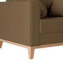 Ver imagem 3 de Kit 02 Poltrona Decorativa Beny Pés Base em Madeira Suede Cor:marrom