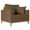 Ver imagem 2 de Kit 02 Poltrona Decorativa Beny Pés Base em Madeira Suede Cor:marrom