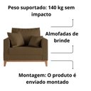 Ver imagem 6 de Kit 02 Poltrona Decorativa Beny Pés Base em Madeira Suede Cor:marrom