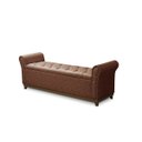 Ver imagem 5 de Cabeceira e Baú Estofado Couro Sintético Solteiro Grécia:1827