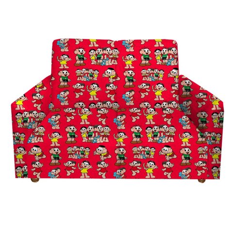 Sofá 2 Lugares Infantil Angel Monica Vermelho