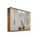 Ver imagem 1 de Guarda Roupa 6 Portas (2 C/ Espelho) e 4 Gavetas Rizon/linea Cumaru/fendi 25 - Novo Horizonte