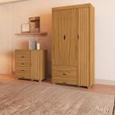 Ver imagem 7 de Guarda Roupa Solteiro 3 Portas Comoda 4 Gavetas Mdf Bela Nature Off Decmade