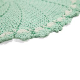 Jogo Americano Crochê Barroco Verde Claro 42cm - 2