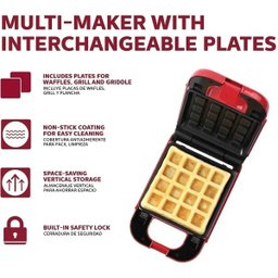 Maquina Waffle Grill e Sanduicheira Omeleteira 3em1 110/127v - 8
