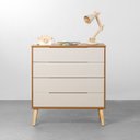 Ver imagem 4 de Kit Quarto Infantil com Pés Retrô Natural - Cômoda Elfe 4 Gavetas + Guarda-Roupa Elfe + Berço Mini C