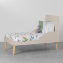 Ver imagem 3 de Kit Quarto Infantil com Pés Retrô Natural - Cômoda Elfe 4 Gavetas + Guarda-Roupa Elfe + Berço Mini C