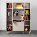 Ver imagem 7 de Kit Quarto Infantil com Pés Retrô Natural - Cômoda Elfe 4 Gavetas + Guarda-Roupa Elfe + Berço Mini C