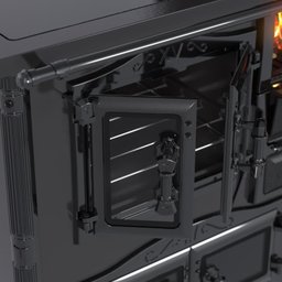 FOGAO A LENHA N 1 PRINCESS PREMIUM PRETO ONIX SE - 9