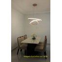 Ver imagem 5 de Pendente Led 3 Anéis 80cm Preto Hall Sala Mesa Bancada Gourmet