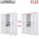 Ver imagem 2 de Guarda-Roupa Casal Catedral 4 Portas 3 Gavetas Branco/Rosa - Bci Móveis
