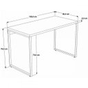 Ver imagem 3 de Mesa para Escritório Office Kuadra Carvalho Dark 8397 - Compace