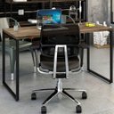 Ver imagem 1 de Mesa para Escritório Office Kuadra Carvalho Dark 8397 - Compace