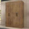Guarda-roupa Solteiro Marselha 4 Portas 100% Mdf Ipê Tex - Maxel - 1
