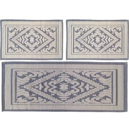 Kit Tapetes Passadeira para Cozinha 3 Cinza Comfy - 1