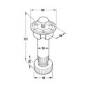 Ver imagem 3 de Kit 08 Pé Nivelador Plástico para Móveis 80mm (160 Kg) Preto Hafele 01 Unidade
