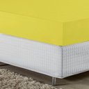 Ver imagem 2 de Lençol com Elástico Casal Nobre Viúva 1 Peça 30cm de Altura Malha 100% Algodão - Amarelo