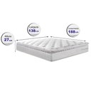 Ver imagem 3 de Colchão Casal Cama Inbox Molas Ensacadas 138x188 Confort Snow