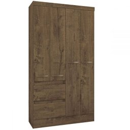 Guarda-roupa Solteiro Maragogi 4 Portas 2 Gavetas Mocaccino Rústico - Atualle Móveis - 2 Guarda-roupa Solteiro Maragogi 4 Portas 2 Gavetas Mocaccino Rústico - Atualle Móveis - 2