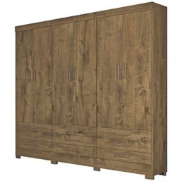 Guarda-roupa Casal Vila Velha 6 Portas 9 Gavetas Mocaccino Rústico - Atualle Móveis - 2