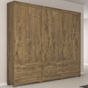 Ver imagem 1 de Guarda-roupa Casal Vila Velha 6 Portas 9 Gavetas Mocaccino Rústico - Atualle Móveis