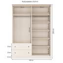 Ver imagem 5 de Quarto de Bebê com Berço, Colchão, Cômoda e Guarda-Roupa Baby Ananda Casatema MadeiraOriginals Bege