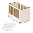 Ver imagem 3 de Quarto de Bebê com Berço, Colchão, Cômoda e Guarda-Roupa Baby Ananda Casatema MadeiraOriginals Bege