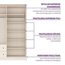 Ver imagem 7 de Quarto de Bebê com Berço, Colchão, Cômoda e Guarda-Roupa Baby Ananda Casatema MadeiraOriginals Bege
