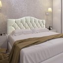 Ver imagem 4 de Cabeceira Cama Casal Botões Provençal Creme Suede com Pés 120cm Altura Rbl