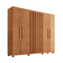 Ver imagem 2 de Guarda Roupa Casal Roma Mdf 6 Portas 2 Gavetas com Pés Naturalle com Pés