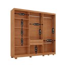 Ver imagem 4 de Guarda Roupa Casal Roma Mdf 6 Portas 2 Gavetas com Pés Naturalle com Pés