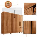 Ver imagem 6 de Guarda Roupa Casal Roma Mdf 6 Portas 2 Gavetas com Pés Naturalle com Pés