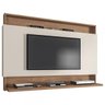 Painel para TV até 50 Polegadas Madri 1 Prateleira Canelato Rústico/3D Natura Off White - Atualle Mó - 2