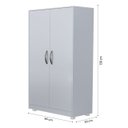 Ver imagem 2 de Armário Escritorio Multiuso com 2 Portas 6 Divisórias - Branco