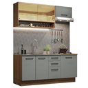 Ver imagem 3 de Armário de Cozinha Compacta 180cm Rustic Cinza Agata Madesa 04