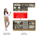 Ver imagem 6 de Armário de Cozinha Compacta 180cm Rustic Cinza Agata Madesa 04