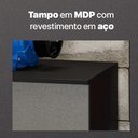 Ver imagem 4 de Armário de Cozinha em Aço Multibox 2 Portas 2 Gavetas Cinza/preto - Telasul