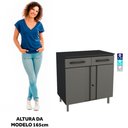 Ver imagem 3 de Armário de Cozinha em Aço Multibox 2 Portas 2 Gavetas Cinza/preto - Telasul