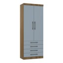 Ver imagem 1 de Guarda Roupa Dormitório Modulado Paris Módulo 2 Portas 4 Gavetas - Luciane 326:Avelã e Azul
