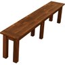 Mesa De Jantar Com Cerâmica Rústica 02 Bancos De Madeira Maciça Pinus 120cm W02 Imbuia - Lyam Decor  - 4