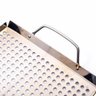 Assadeira para Grelha Churrasqueira Defumar Carne Legumes Pao de Alho Queijo Bandeja em Aco Inox - 5